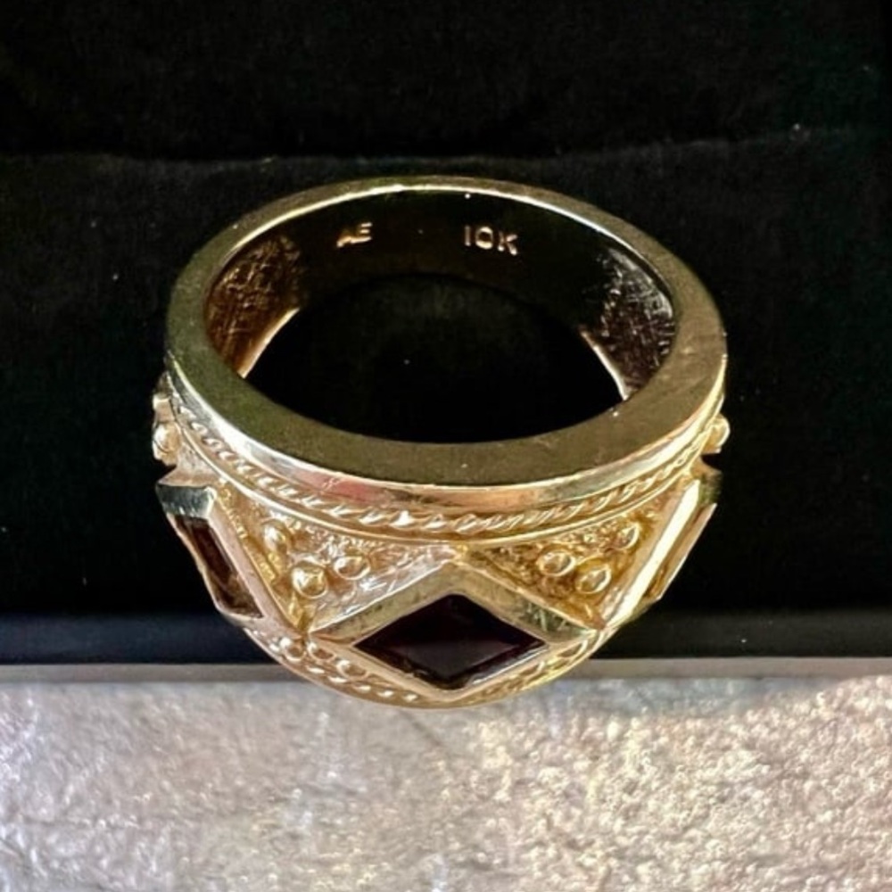 Vintage Art Deco Ornate Solid 10k Gold Stunning S… - image 8